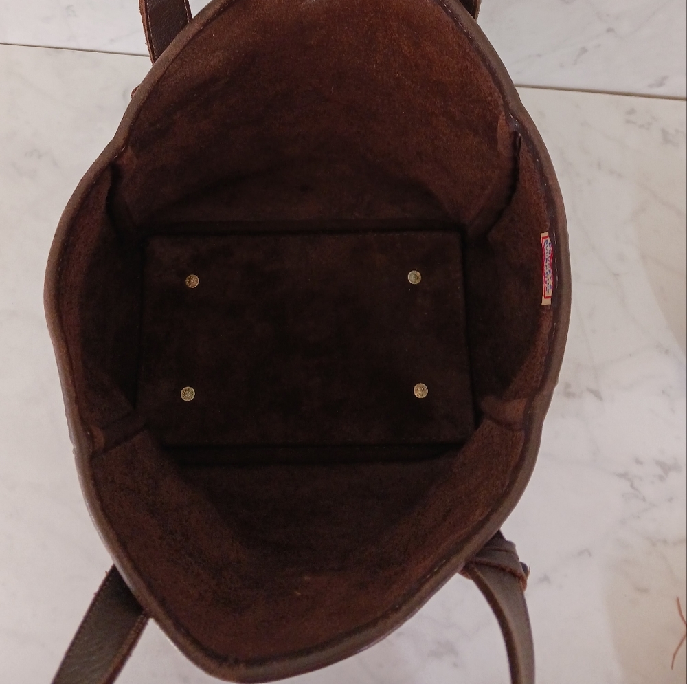 Vintage Dooney & Bourke Brown Leather Shoulder Bag - Picture 8 of 10